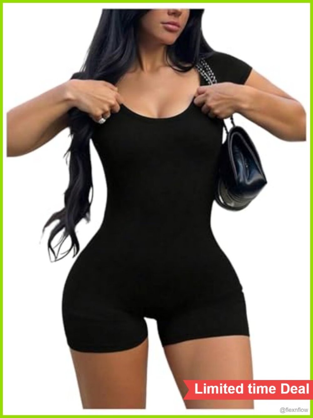 Plus Size Bodycon Romper Short Sleeve Scoop Neck Workout Yoga Jumpsuit